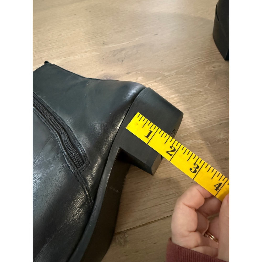 Stacy Adams Madison Mens Black Leather Side Zip Ankle Boots Size 10M EUC - Picture 8 of 8